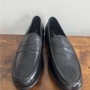 Rockport Black Leather Slip-On Loafers Size 7